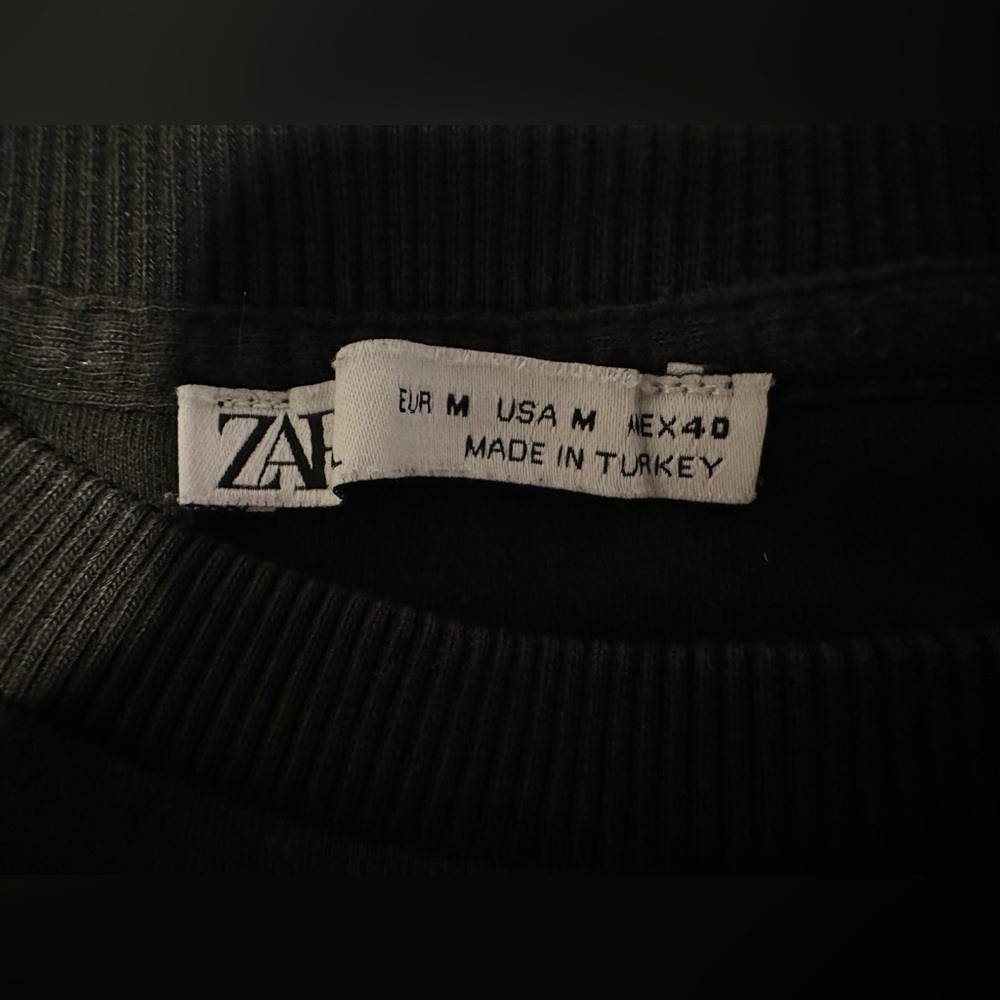 Zara Men’s Create Your Own Chaos Black and White Slogan T shirt - Picture 6 of 9